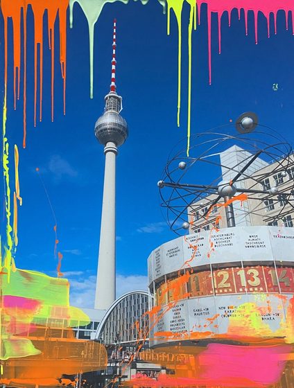 Berlin-Alexanderplatz I – light-reactive painting by Maresa Puls (Berlin, 2024)