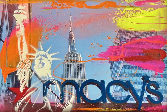 macy's – light-reactive painting by Maresa Puls (New York, 2024)