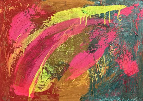 RAW Impulse III – light-reactive painting by Maresa Puls (abstract painting, 2024)