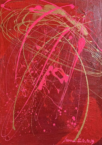 RAW Impulse V – light-reactive painting by Maresa Puls (abstract painting, 2024)
